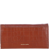 Ashwood Ladies Matinee Purse with 7 Card Slots and ID Window in Soft Cognac: Matinee Purse