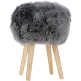 short sheepskin stool grey_0002