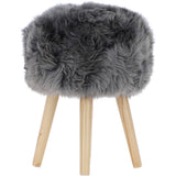 short sheepskin stool grey_0004
