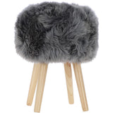 short sheepskin stool grey_0005