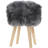 short sheepskin stool grey_0006