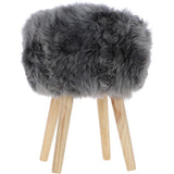 short sheepskin stool grey_0008