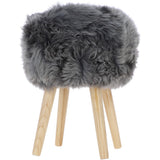 short sheepskin stool grey_0012
