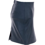 Stylish Leather Pencil Skirt Navy: skirt 14