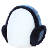 Ashwood X Harris Tweed Sheepskin Fur Earmuffs Tan/LT Blue: TW-90-05-TB