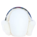 Ashwood X Harris Tweed Sheepskin Fur Earmuffs Tan/Purple: Tw-90-13-TP