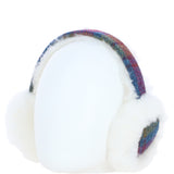 Ashwood X Harris Tweed Sheepskin Fur Earmuffs Tan/Purple: Tw-90-13-TP