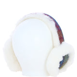 Ashwood X Harris Tweed Sheepskin Fur Earmuffs Tan/Purple: Tw-90-13-TP