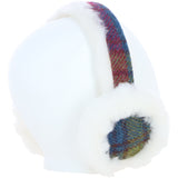 Ashwood X Harris Tweed Sheepskin Fur Earmuffs Tan/Purple: Tw-90-13-TP