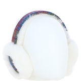 Ashwood X Harris Tweed Sheepskin Fur Earmuffs Tan/Purple: Tw-90-13-TP