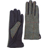 Ashwood Leather X Harris Tweed Ladies Gloves Brown/Green: TW-99-09-BG